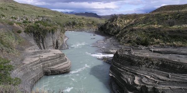 Soutěska v  Torres del Paine