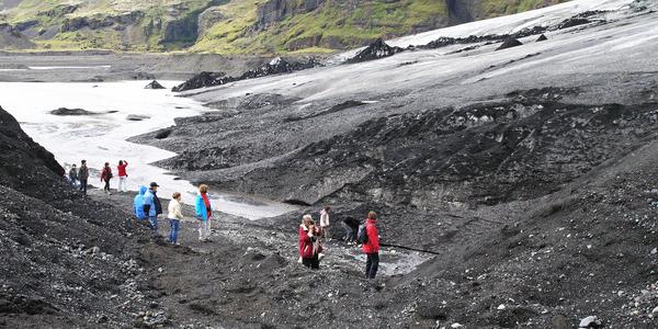 Pod ledovcem Solheimajokull