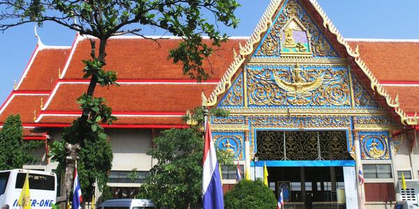 Chrám u muzea JEATH v Kanchanaburi