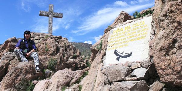 Kříž kondorů nad kaňonem Colca