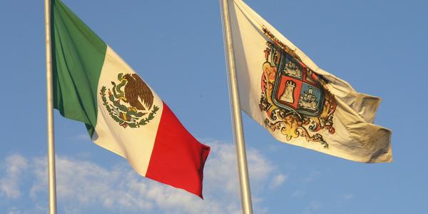 Vlajka Mexika a Campeche