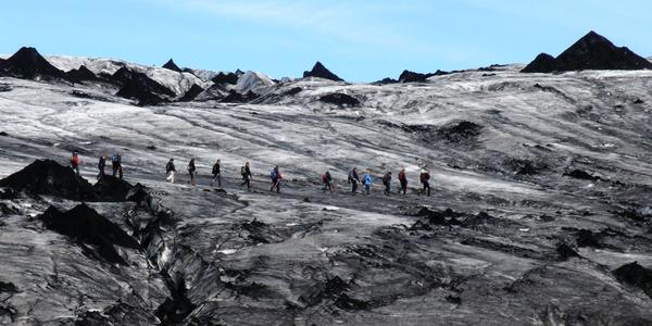Vycházka po ledovci Solheimajokull