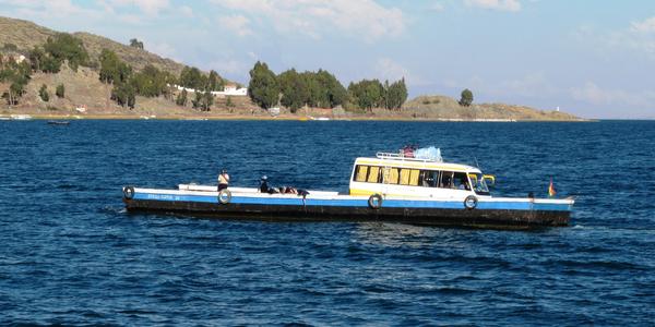 Trajekt přes úžinu Tiquina, Titicaca