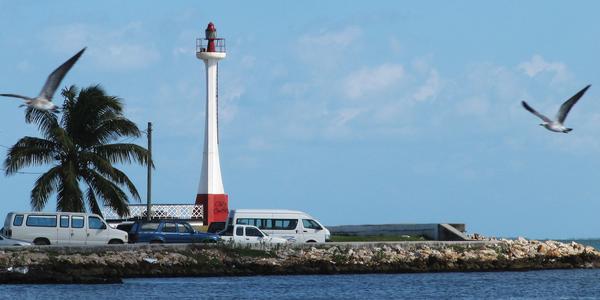 Belize City, maják na nábřeží