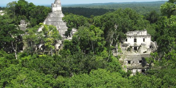 Pyramidy Tikalu, Guatemala