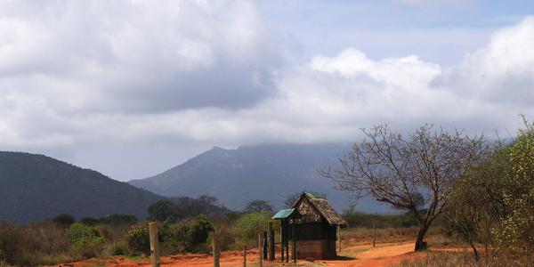 Strážní domek u Rhino sanctuary, Tsavo West