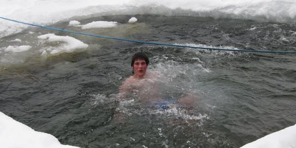 Koupel v ledové vodě
