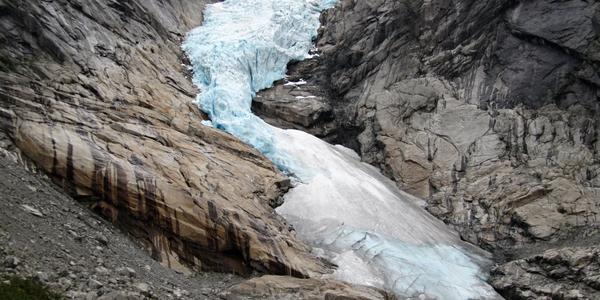 Splaz ledovce Briksdalsbreen