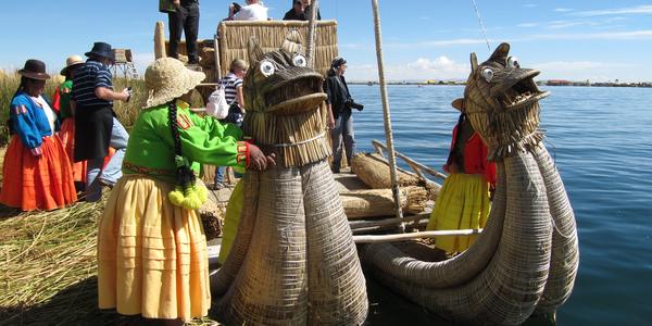 Momentka z ostrovů Los Uros, Titicaca