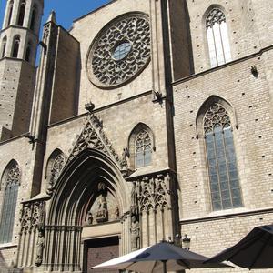 Fasáda chrámu Santa Maria del Mar, Barcelona
