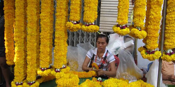 Na květinovém tržišti, Čínská čtvrť, Bangkok