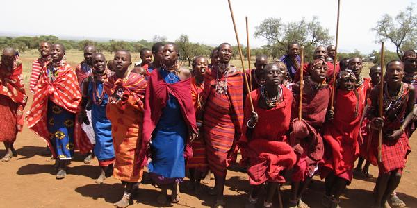 Uvítání v masajské vesnici, Amboseli