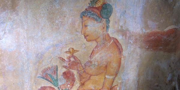 Detail fresek v Sigiriya