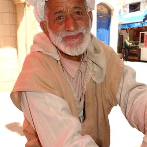 Žebrák v Essaouira