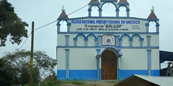 Kostel v zapatistické vesnici, Chiapas