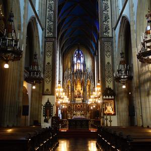 48. Interiér dominikánského kostela, Krakow