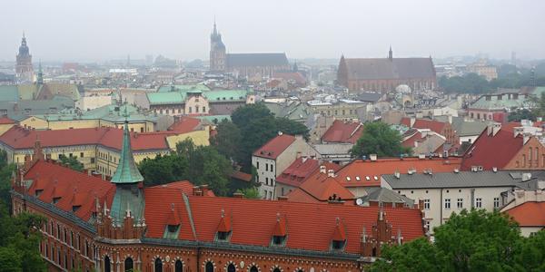 56. Pohled na Krakow z Vawelu