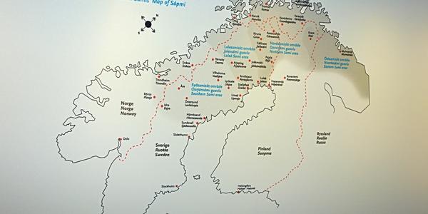 080. Mapa laponského osídlení, Nordiska museet