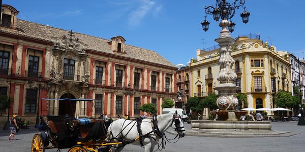66. Před arcibiskupským palácem v Seville