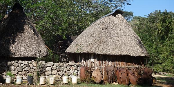 233. Typické domečky Yucatánu, Kabah