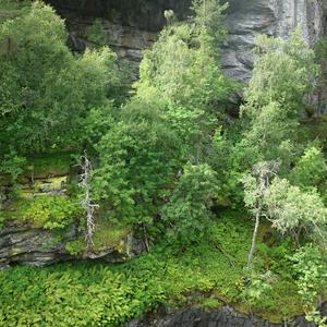 023. Skalní převis, Slettafossen