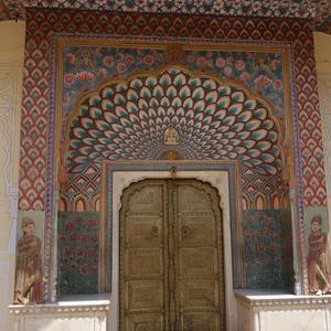 096-Jaipur, dveře královského paláce