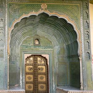 098-Jaipur, dveře královského paláce