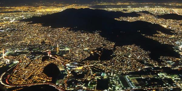 012. Mexico City z letadla