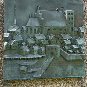 021. Kalmar, Gamla stan, památeční plaketa