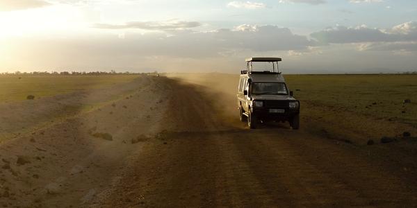 154-Amboseli, západ slunce