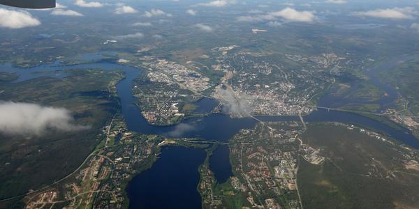 151-Rovaniemi, pohled z letadla