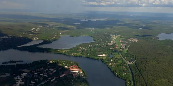 12. Finská krajina z letadla