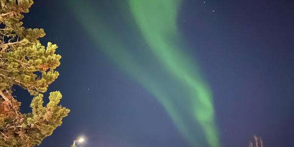 167-Akureyri, polární záře na rozloučenou