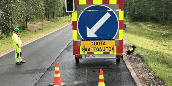 203-Raanujarvi, i pes má bezpečnostní obleček