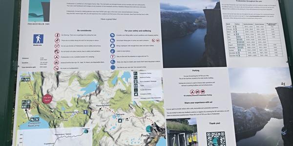 155-Preikestolen, mapa cesty