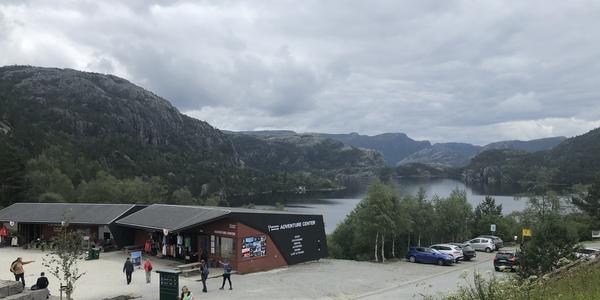 156-Preikestolen, výchozí bod cesty