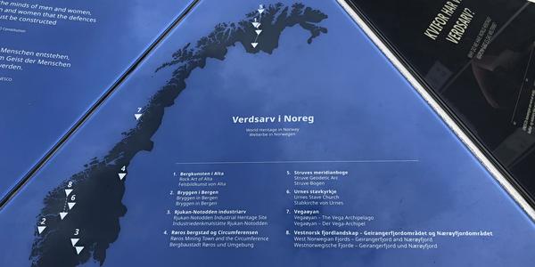 180-Geiranger, mapa norských lokaliu UNESCO