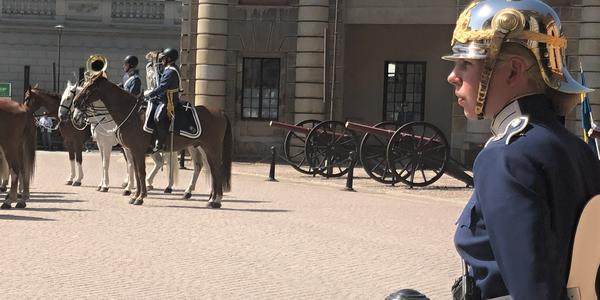 101-Stockholm, výměna stráží před Královským palácem